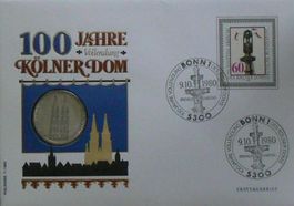 Numisbrief 100 Jahre Kölner Dom Münze