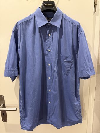 Chemise LANVIN bleue taille L (41/16) manches courtes 