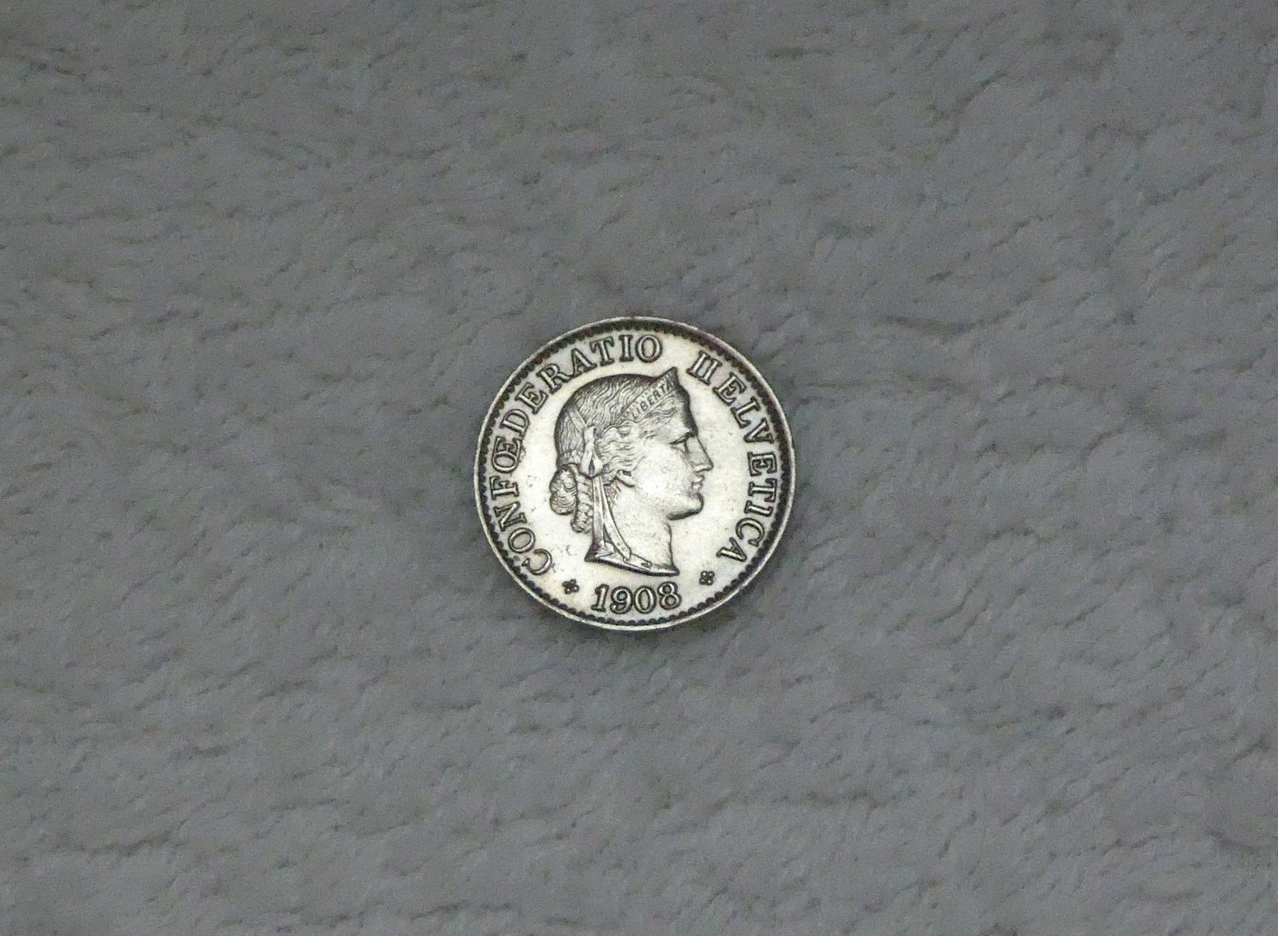 Tutti le monete: 5 centimes/Rappen 1908 ABART – Usato da Nyon venduto da Ilmi09