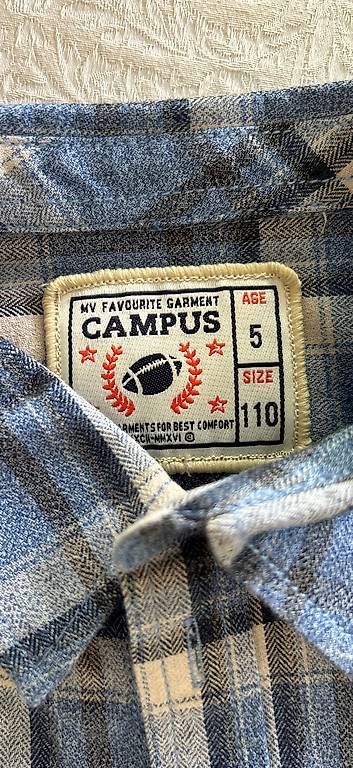 Camicie, T-shirt & Polo: Camicia campus 5 anni lama e cotone 110 cm – Usato da Tesserete venduto da l_m_n67r 1