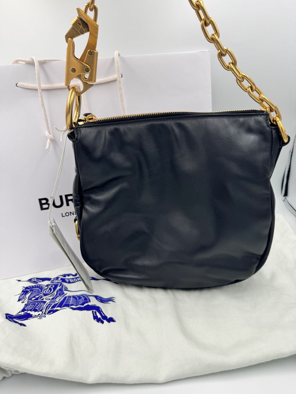 Burberry Borse da donna: Burberry Lammleder small Knight puffy black – Nuovo e nell'imballaggio originale da Wiedlisbach venduto da Sistershop 1