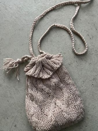 Crochet 2000s Vintage Beuteltasche Handmade