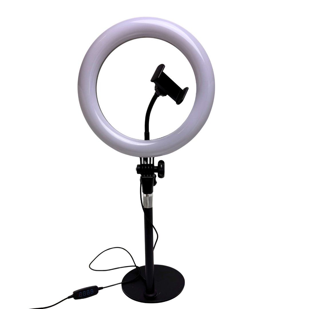 Stative & Köpfe: Desk LED Ringlicht mit Stativ & Smartphone Halter - 58 cm – Gebraucht aus Porrentruy von MadameResell