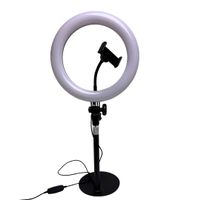Desk LED Ringlicht mit Stativ & Smartphone Halter - 58 cm