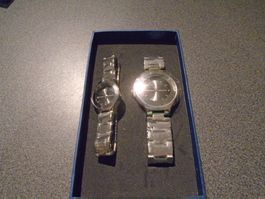 Uhr Damen und Herrenuhr, Blue Art Promotion, grau