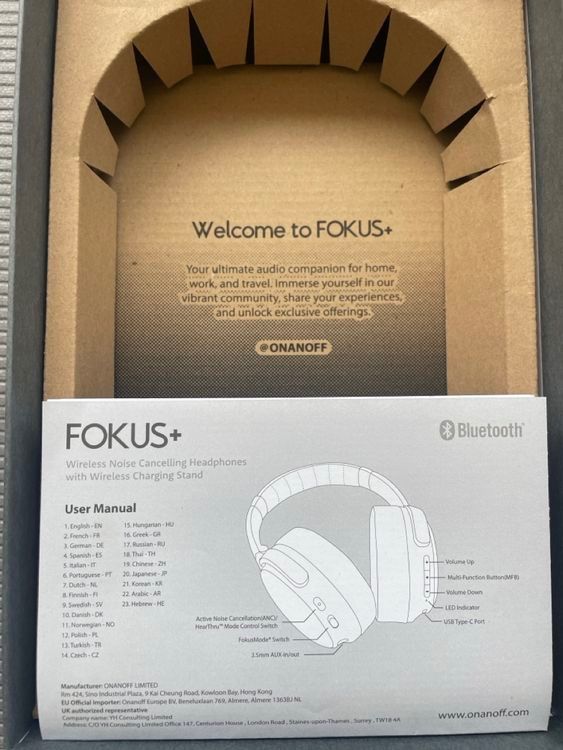 Kopfhörer: Onoff FOKUS+ Wireless Kopfhörer mit Ladestation Grau – Gebraucht aus Wängi von mak_57tm 3