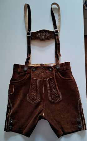 Dirndlhose Leder (Grösse 140) + Hemd (Grösse 146 - 152)