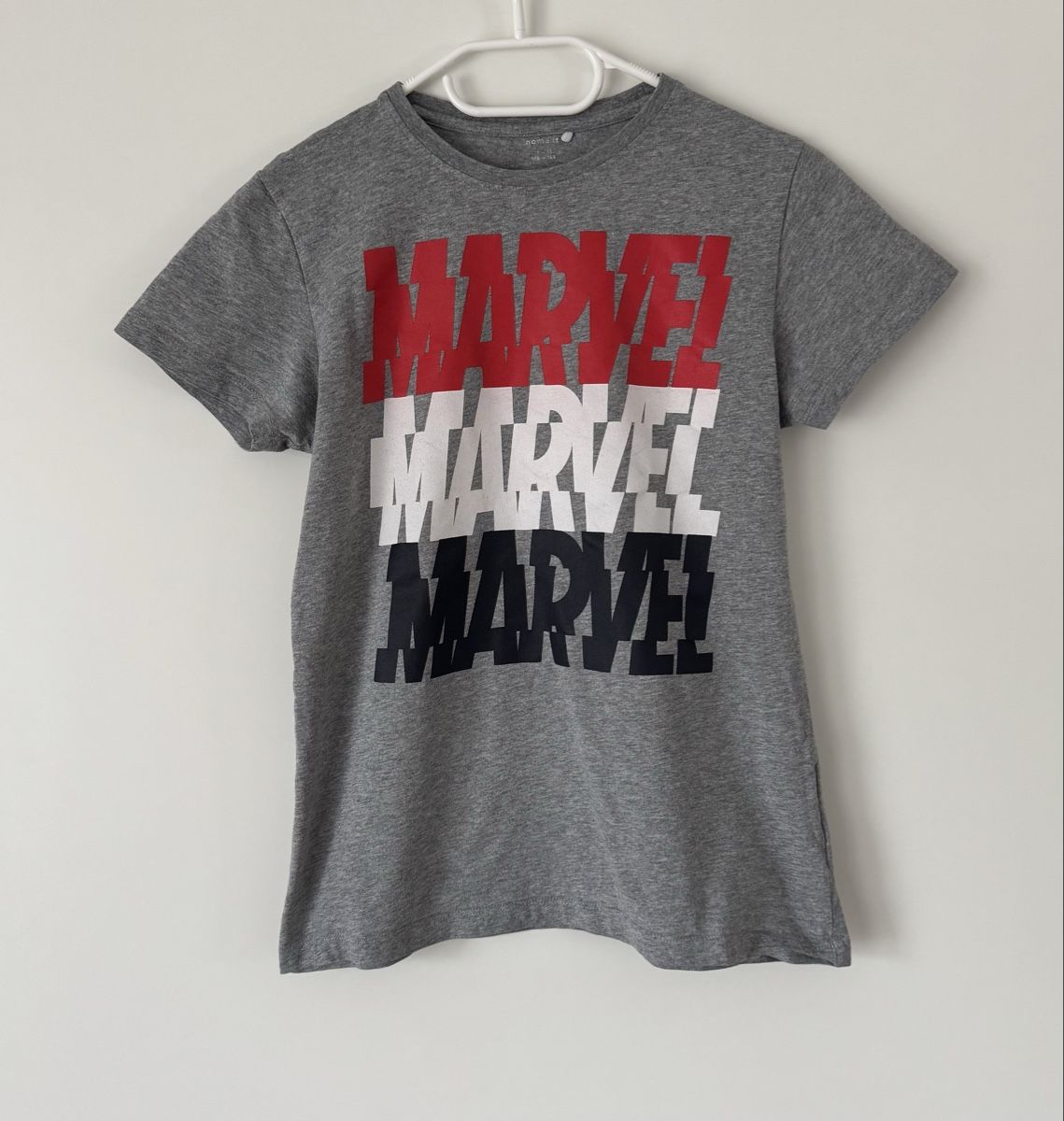 Name It Camicie, T-shirt & Polo: Graues Marvel T-Shirt, Gr. 158/164 – Usato da Flumenthal venduto da Krajan