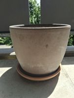 pot en céramique 26 cm de diamètre avec sous-tasse , 3 pièce