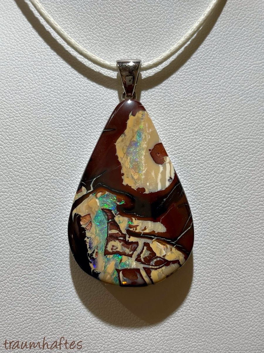 Ciondoli: Opal Anhänger / Boulderopal aus Yowah-Australien – Nuovo e nell'imballaggio originale da Thun venduto da Traumhaftes