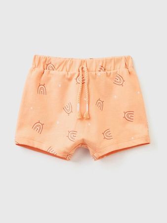 Benetton Baby Gemusterte Shorts aus reiner Baumwolle, Gr 74