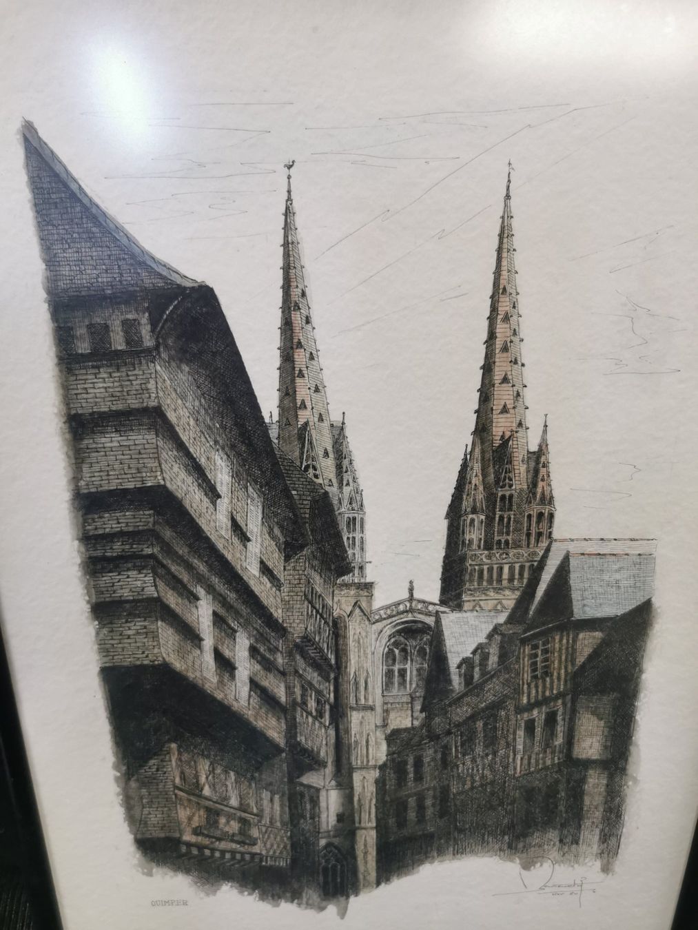 Dipinti: QUIMPER DESSIN SIGNÉ ET DATÉ 80 – Usato da Genève venduto da Qanil77 1
