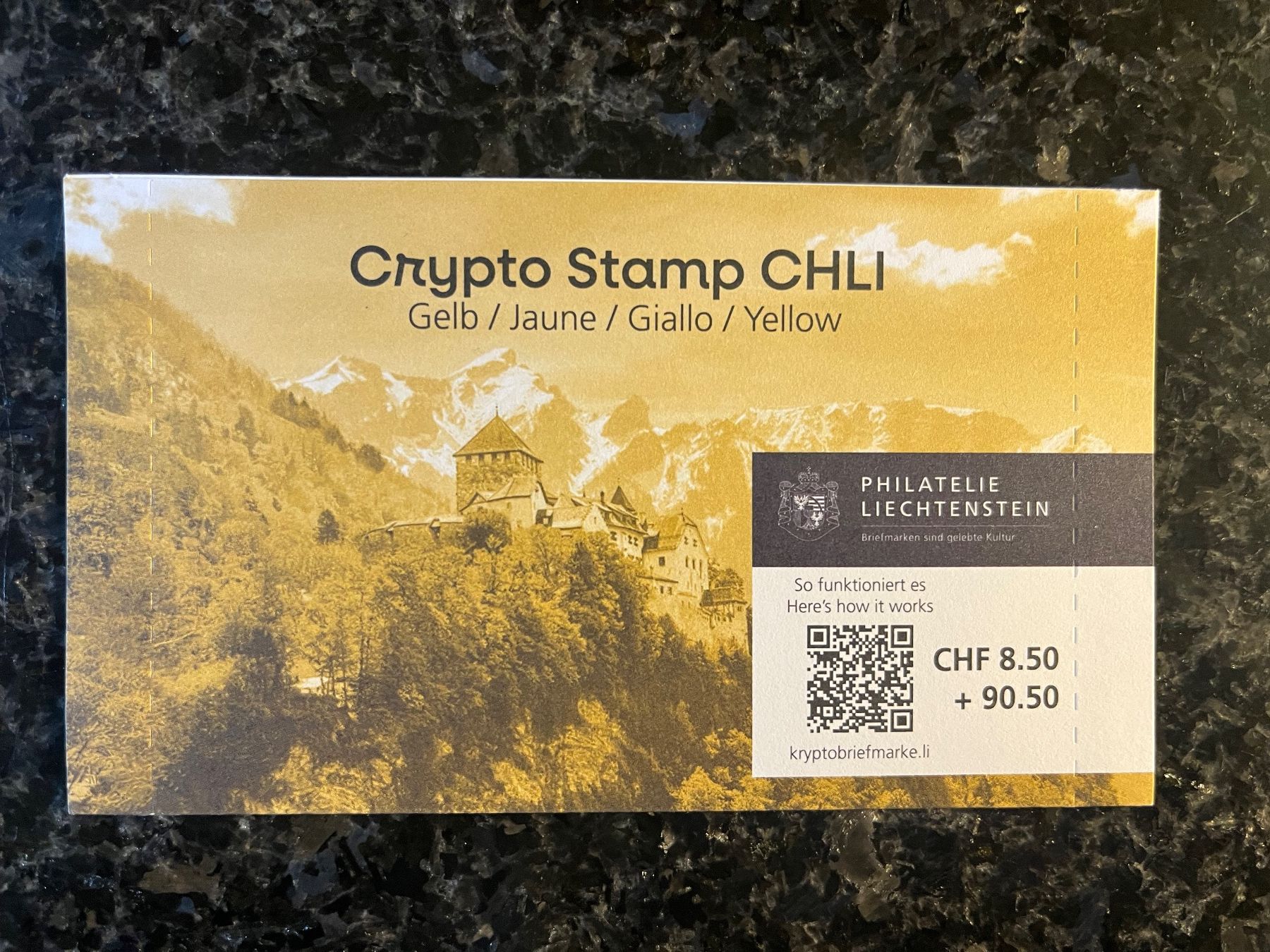 Liechtenstein Crypto Stamp CHLI Yellow (Neu (gemäss Beschreibung)) in  Freidorf TG für CHF 80 – mit Lieferung auf Ricardo kaufen
