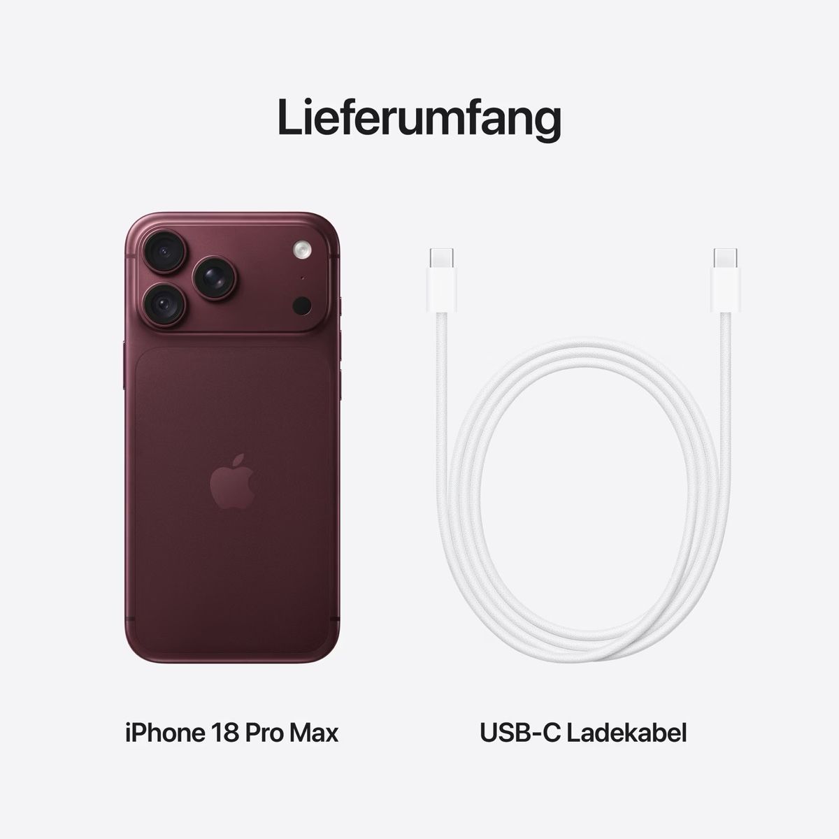Apple Handys / Smartphones: iPhone 18 Pro Max, Burgundy, 512GB – Neu (gemäss Beschreibung) aus Safenwil von Amirthan01 6