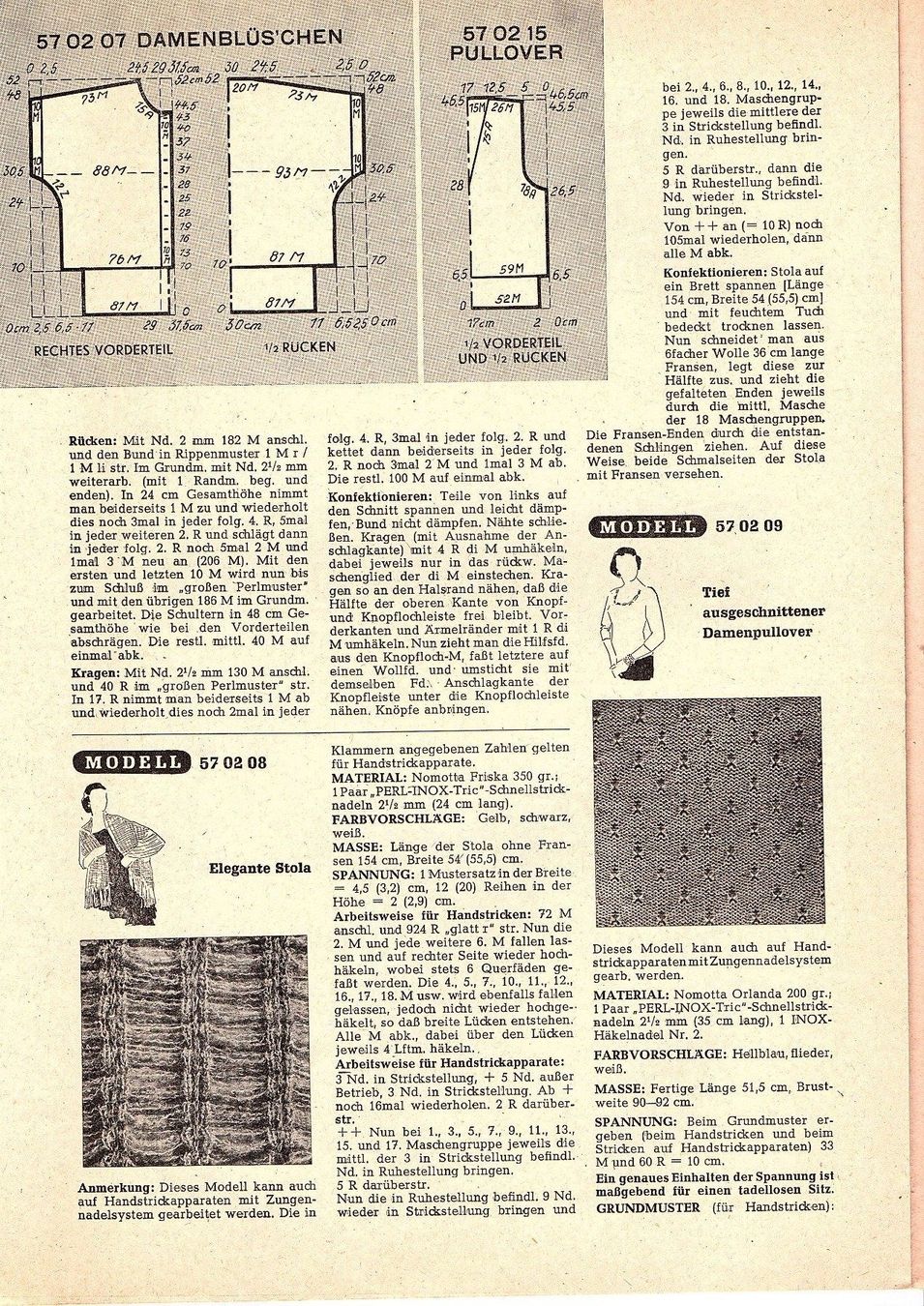 Riviste & Magazine: Heft Strickmoden 1957 Schtrickanleitung – Usato da Mörschwil venduto da lindaswunderkiste 3