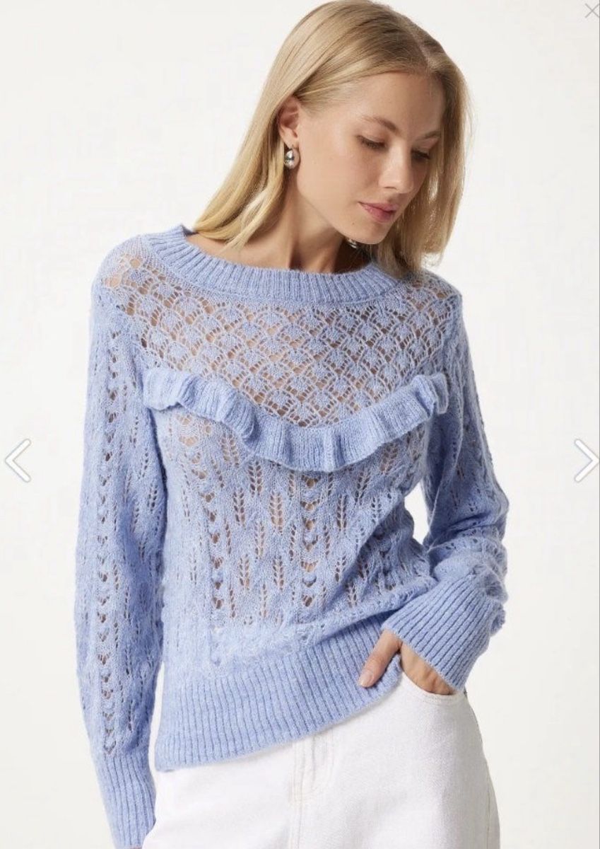 Mango Pulls & Sweat-shirts: Mango Strickpullover mit Rüschen! – D'occasion à Baden par Tiffany6878 4