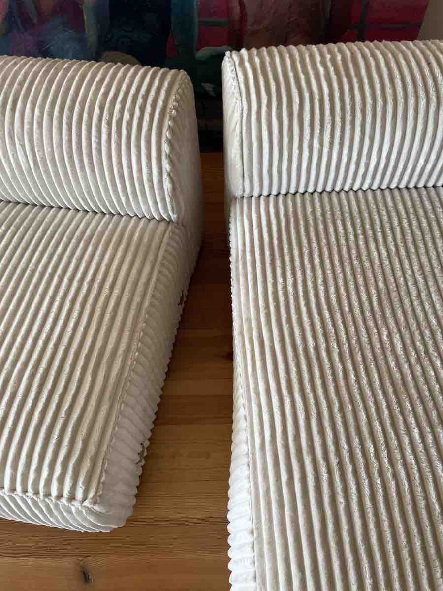 Sofas: Ecksofa in hellem Cord Stoff – D'occasion à Pfäffikon ZH par Aushel11 3