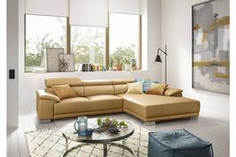 Ledersofa Amalfi mit Sitztiefenverstellung
