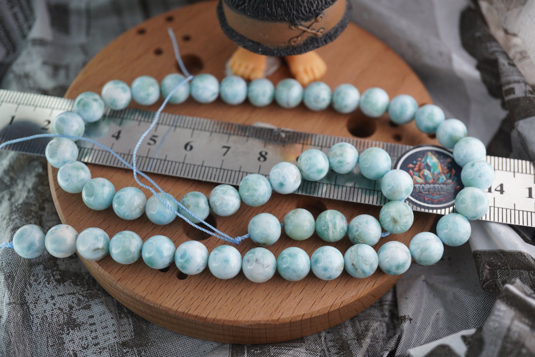 Mineralien & Heilsteine: Larimar  8mm  Kugel Strang  39cm    Top – Neu und originalverpackt aus Eschenbach SG von topstone 4