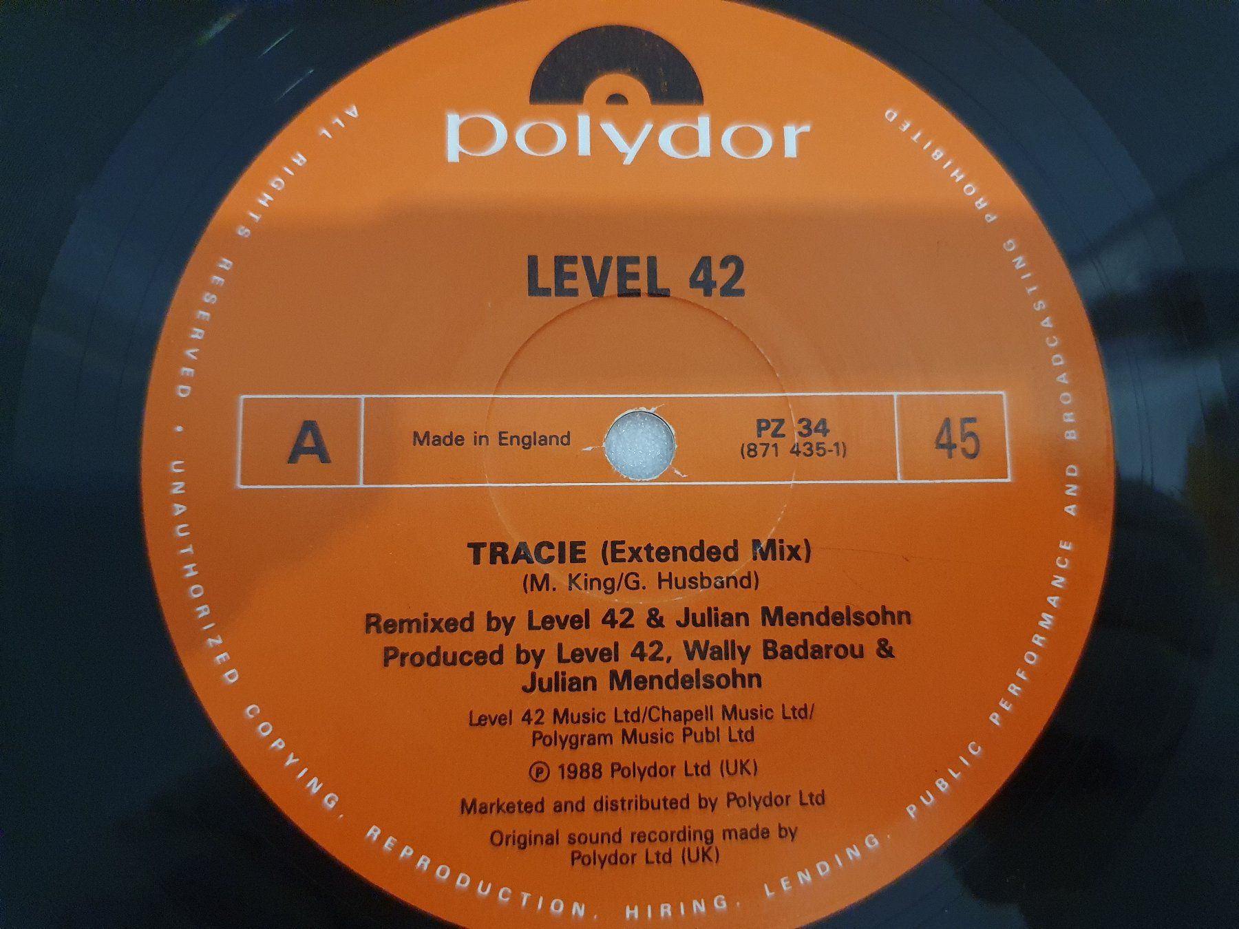 Schallplatten: Level 42 – Tracie (Single, Synth-pop) – Gebraucht aus Uster von Vinyl-Leidenschaft 5