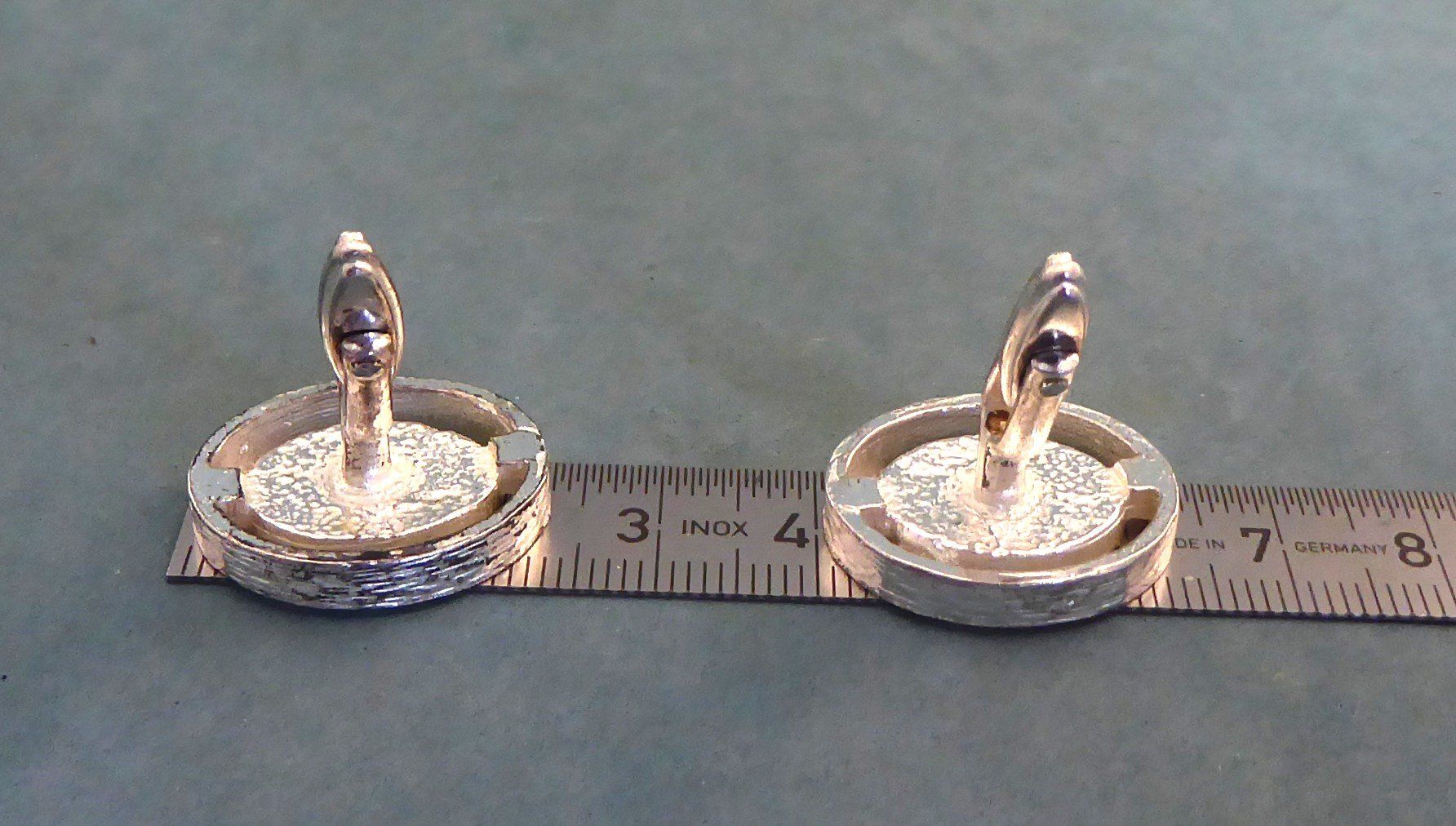 Manschettenknöpfe: Manschetten Knöpfe, METALL VERSILBERT – Gebraucht aus Muri AG von silvermouse007 3