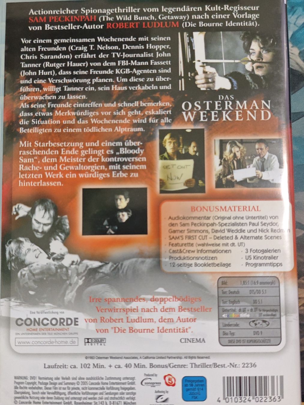 Tous les DVDs: Das Osterman Weekend  – D'occasion à Laufenburg par grossrto 1
