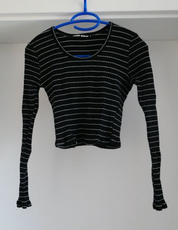 kurzes Langarm-Top / Pulli von Tally Weijl, Gr. XS