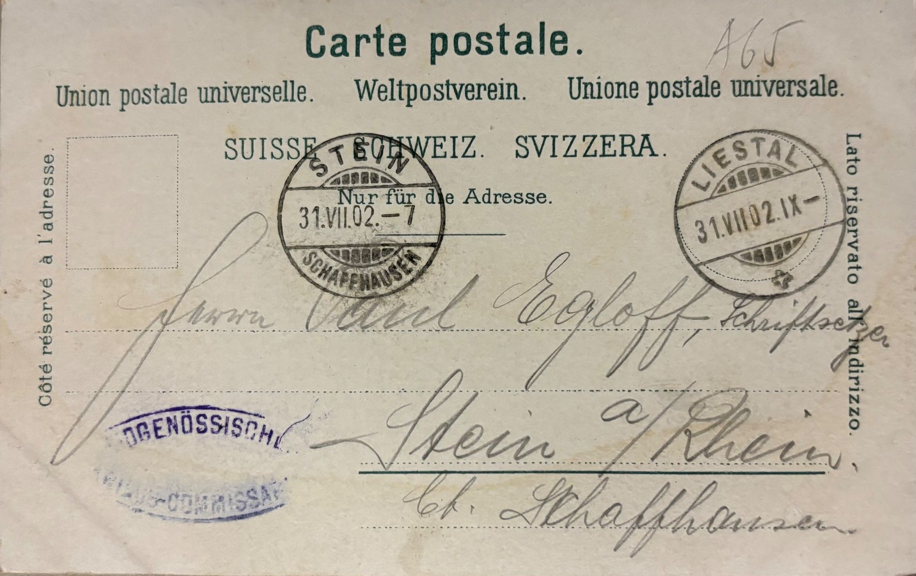 Cartes postales: Liestal, 1902 – D'occasion à Frauenfeld par Merk52 1