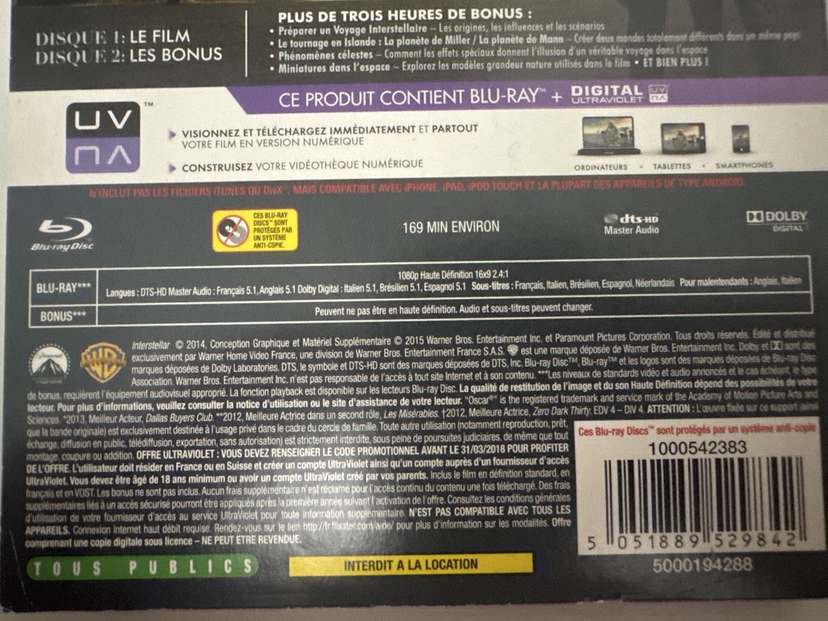 Tous les DVDs: Interstellar de Christopher Nolan – D'occasion à Collombey par mel_wyb8 1