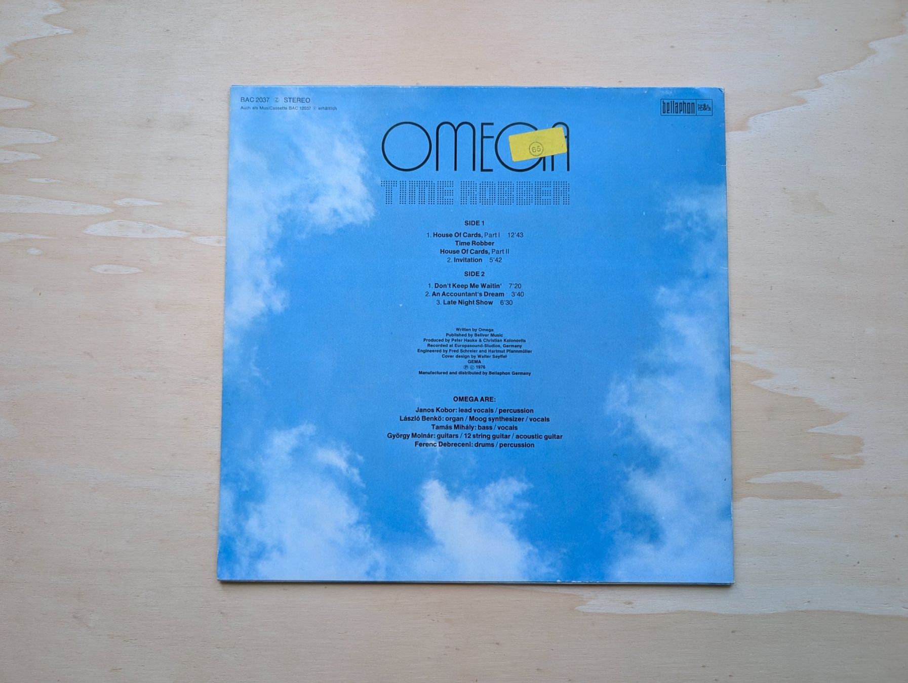Dischi in vinile: Omega – Time Robber  D 77 – Usato da Ebikon venduto da kisuM 1