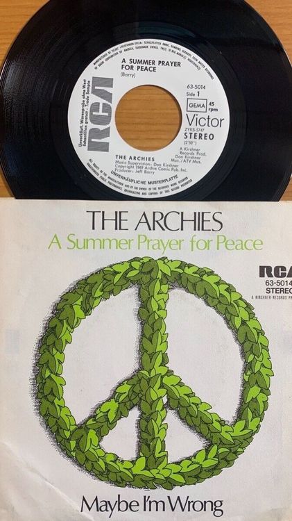 Archies - A Summer Prayer For Peace // D-Promo 1971 (Gebraucht) in Gais ...