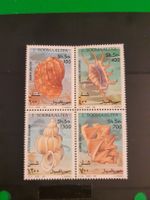 Rare! Bloc de 4 timbres Somalie, coquillages, 1994 (507)