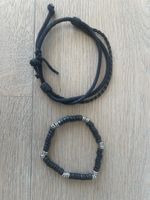 Schwarzes Armband Set, cool für den Sommer