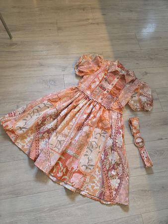 Mochy Sommerkleid Gr. S/M mit Gürtel, Floral Muster Top! Neu