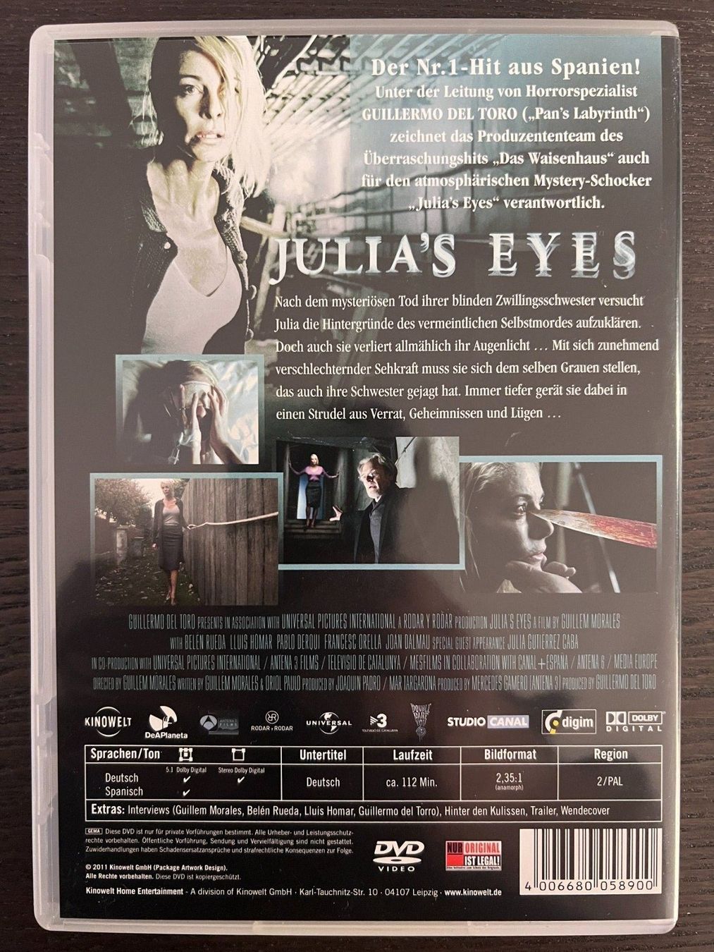 Tutti i DVDs: Julia's eyes – Usato da Zürich venduto da FilmFreunde 1
