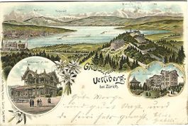 Gruss vom Uetliberg Litho 3-teilig