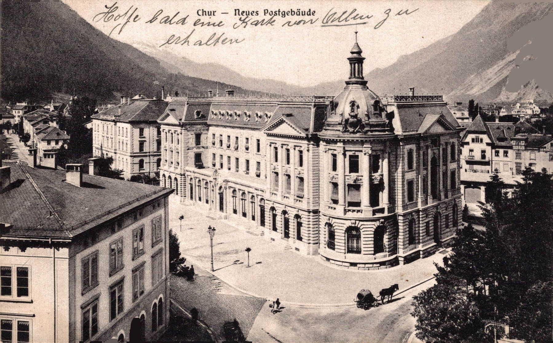 Ansichtskarten: Chur - Neues Postgebäude – Gebraucht aus Bronschhofen von Astore