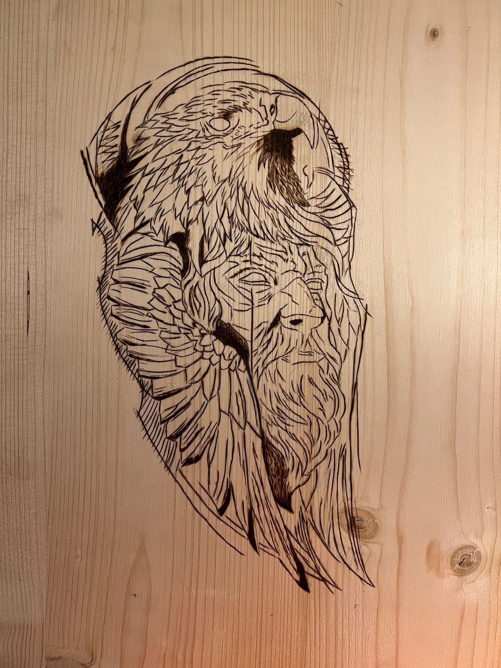 Poster & Bilder: Holzbrett / Brandmalerei / Odin – Gebraucht aus Sternenberg von Coocoo 6