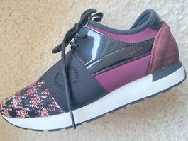 POLLINI: Sneaker Bordeaux-Schwarz, D-37, NP CHF 220, NEU!