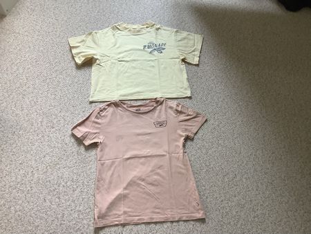 2 T-Shirts H&M und Vans Grösse 140/XS gelb rosa
