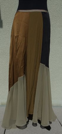 Bimba y Lola Rock weit Chiffon grün oliv Gr 40 Maxirock