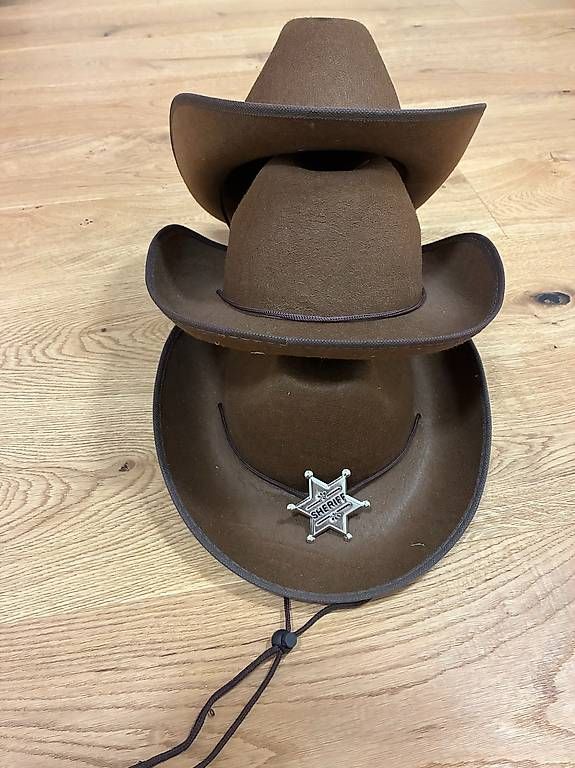 Chapeaux, bonnets & casquettes: 3 Cowboyhüte aus Polyester – D'occasion à Wila par mrs_zh