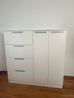 Modern White 4-Drawer + 2-Door Cabinet (Purchased 2021)