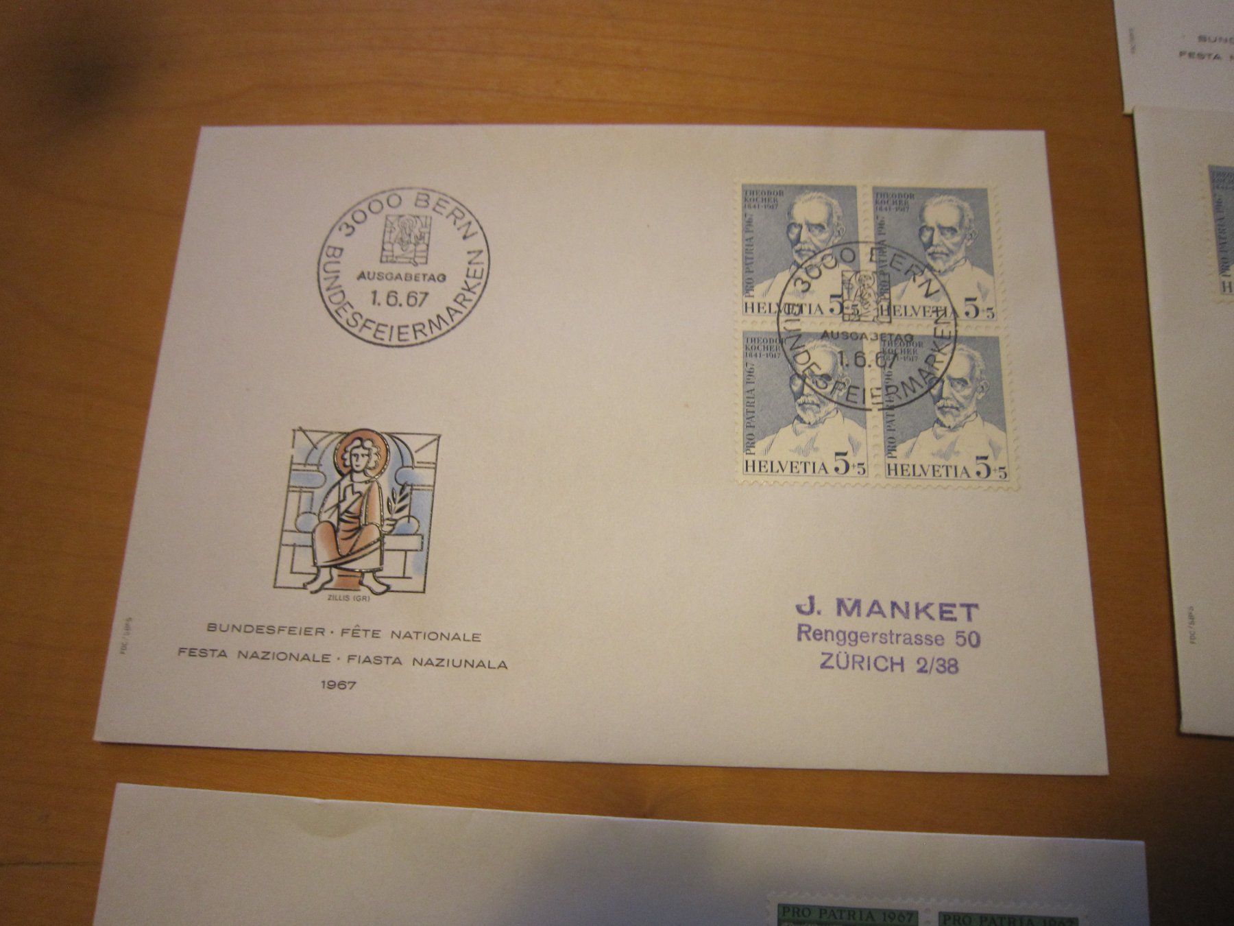 Tutti i francobolli: PP 1967 FDC Serie und 4er – Usato da Gordola venduto da Polentaefung 3