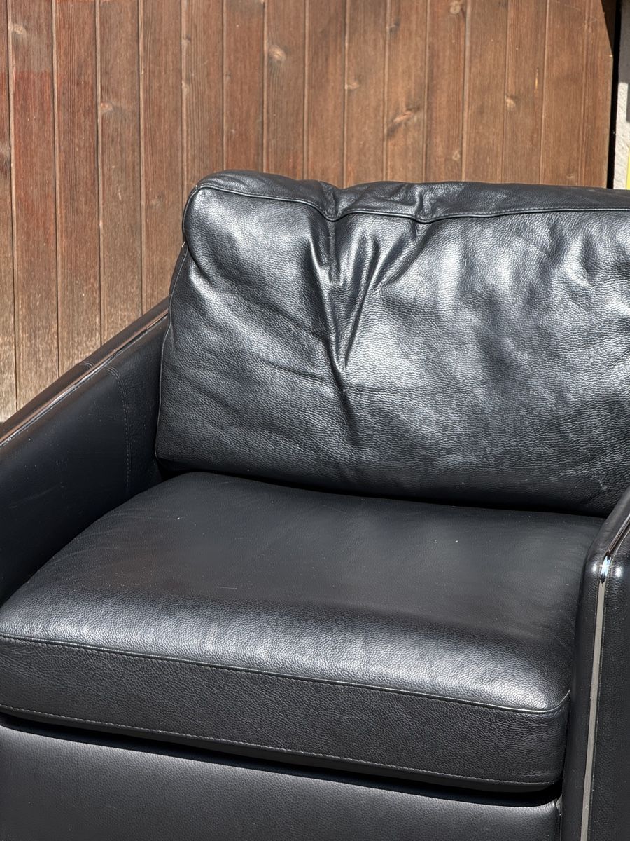 Divani: Schwarzes Couchset aus Leder – Usato da Pfäffikon SZ venduto da Tonimarroni99 2