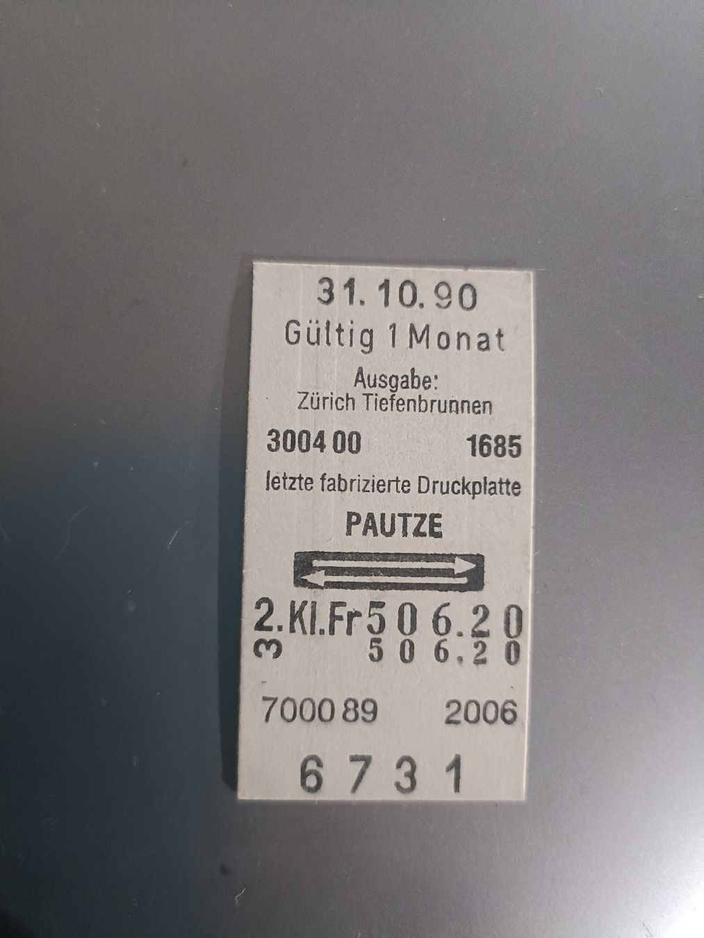 Biglietti: Sehr seltenes SBB Kartonbillett Pauze Drucker.  – Nuovo (secondo la descrizione) da Mesocco venduto da andergia 2