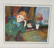 Aquarelle encadrée 