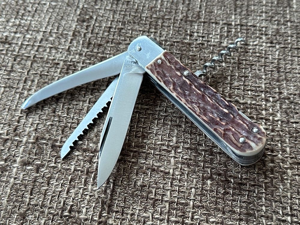 Grosses altes Sackmesser Jagdmesser MIKOV Horngriff Selten (Gebraucht ...