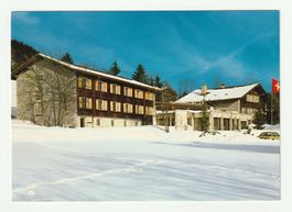 Postkarte 1985 Schönried, Ferienheim des Amtes Fraubrunnen