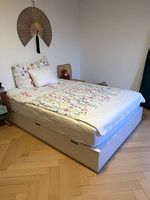 WEISSES BETT MIT STAURAUM 140X200 (IKEA, NORDLI)